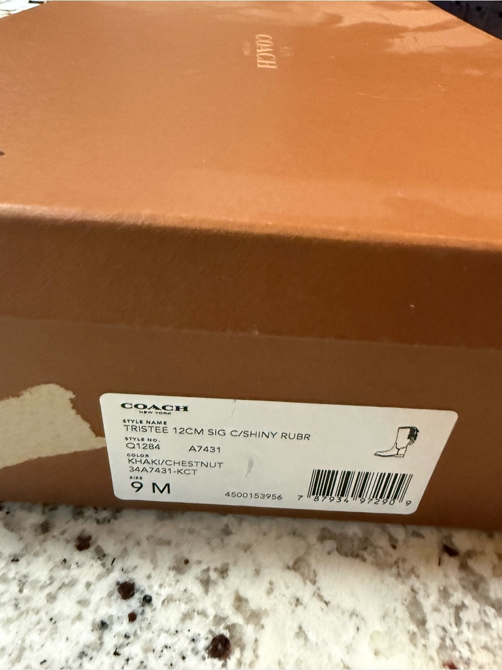 Coach Brown Khaki Signature Pattern Rain Boots - Picture 6 of 6
